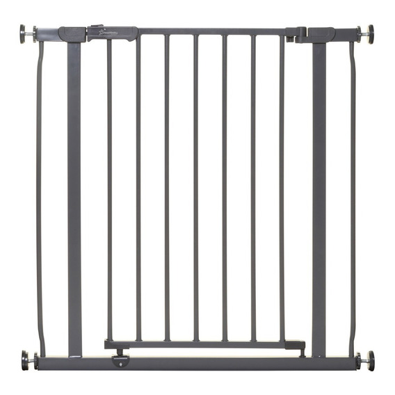 Puerta De Seguridad Para Mascotas Color Carbón (75 A 81cm)