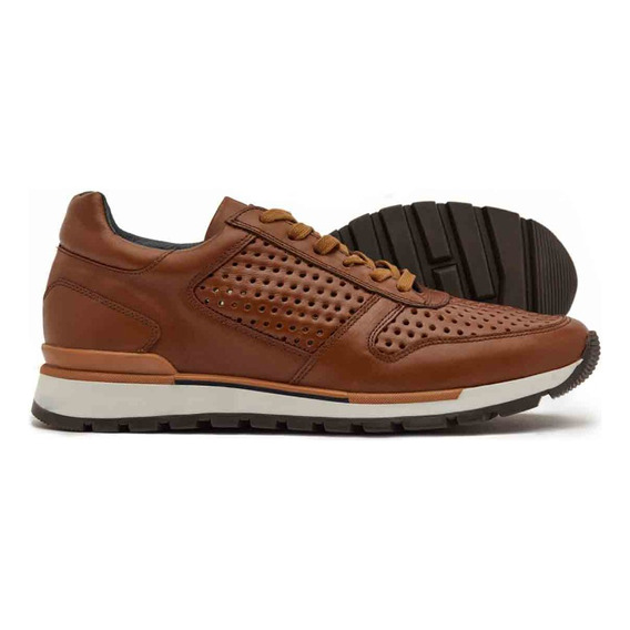 Fabián Arenas Tenis Casual De Piel Para Hombre 6305 Miel