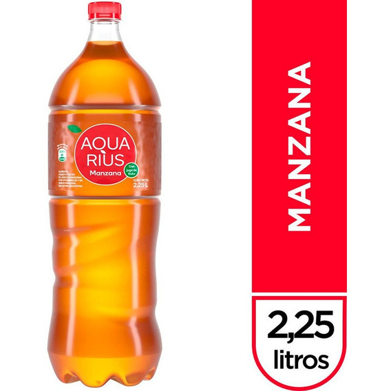 Agua Saborizada Aquarius Manzana 2,25 Lt