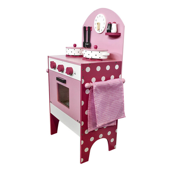 Cocina De Juguete Rosada + Accesorios 43,5x23,5x70 Gamepower