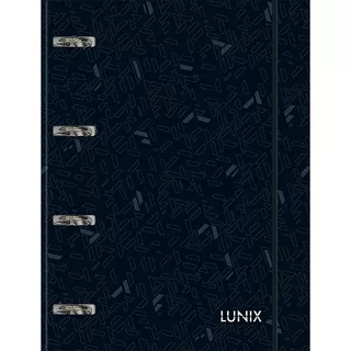 Caderno Argolado Cartonado Universitário Preto Lunix Tilibra