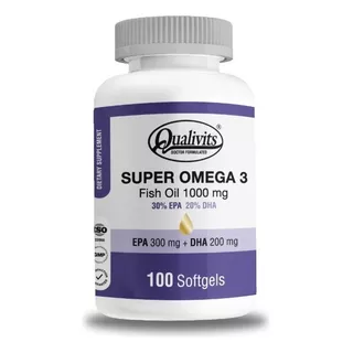 Qualivits® Super Omega 3 Fish Oil 1000mg X 100 Cápsulas