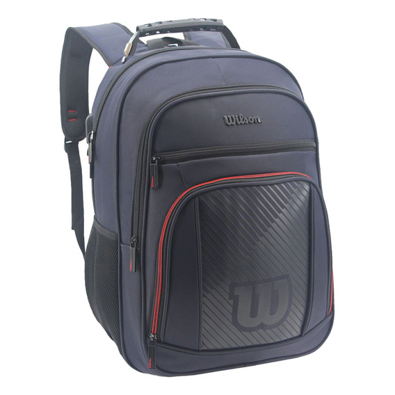 Mochila Wilson Porta Notebook Original Reforzada Ejecutiva Escolar Gym Deportes Color Azul Oscuro