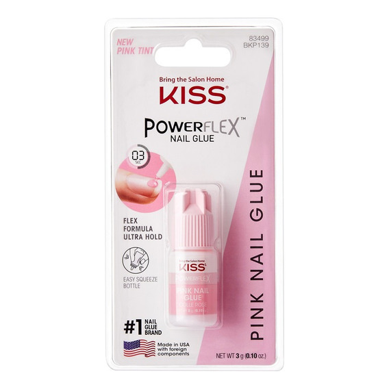 Pegamento para uñas postizo Powerflex Pink - Kiss New York