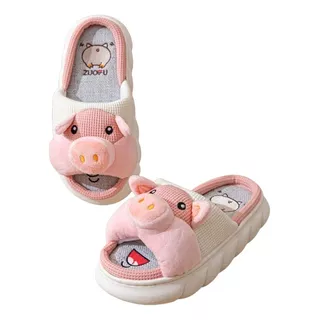 Pantuflas Súper Cómodas Cute Con Figura De Cerdito Cacheton