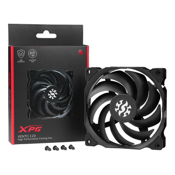 Ventilador Para Gabinete Xpg Vento 120 Black 120mm LED Sin Luz