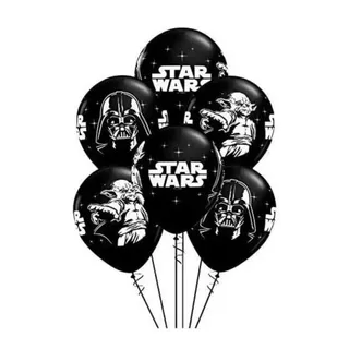 Star Wars 6 Globos Para Cotillón Cumpleaños 