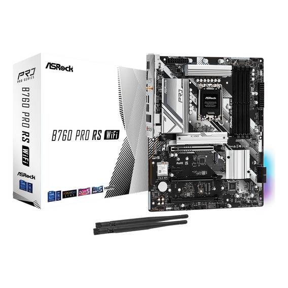 Tarjeta Madre Asrock B760 Pro Rs Wifi Lga 1700 Ddr5 M.2 Atx