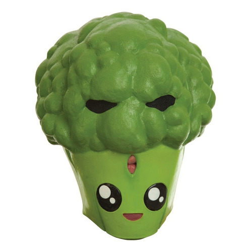 Máscara De Brócoli Kawaii Humor Halloween Fiesta Ghoulish Color Verde