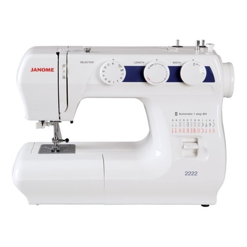 Máquina de coser Janome 2222 portable blanca