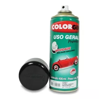 Tinta Spray Colorgin Uso Geral 52001 Preto Brilhante 400ml