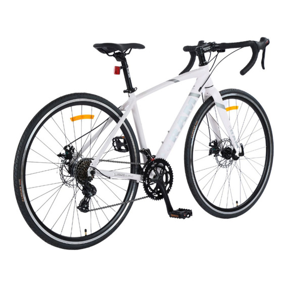 Bicicleta De Ruta Ram Road R700 14 Velocidades Gravel Bike Color Blanco Tamaño del cuadro M