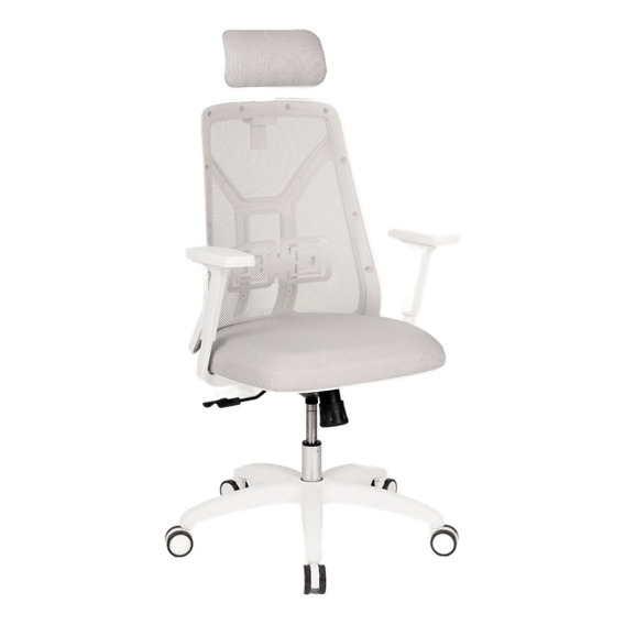 Silla Tokio Blanca Ergonómico Postural Mesh Cabezal Baires4