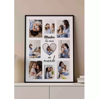 Cuadro Día De La Madre Día De La Mamá 11 Madera&vidrio 35x47