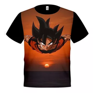 Playera Estampada Anime Goku 1/2 Full Print. 