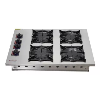 Fogão Cooktop Industrial Gás Itajobi Fogões Alvenaria 4 Bocas Aço Inox