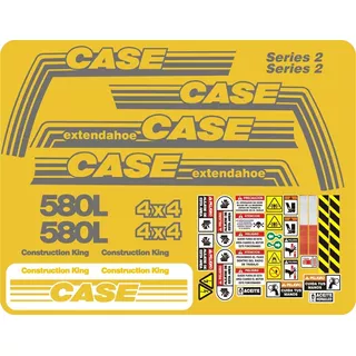 Calcomanías Para Retroexcavadora Case 580l Series 2 C/ext