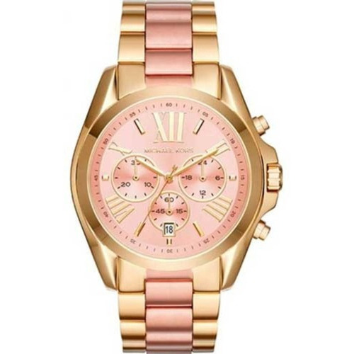 Michael Kors MK6359/5tn para mujer, correa de reloj color dorado/rosa con bisel dorado, fondo dorado, color rosa