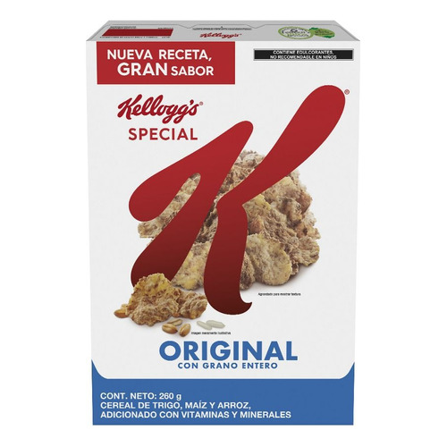 3 Pzs Kelloggs Cereal Hojuela Maíz De Trigo Special K Origin