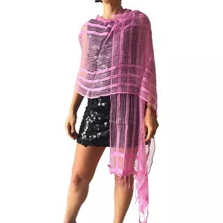 Pashmina Chalina Chal Mujer Shall De Fiesta Noche Liso Mujer