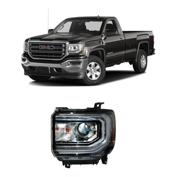 Faro Gmc Sierra 2016 - 2018 Para Xenon Tyc1 Izquierdo Bsj