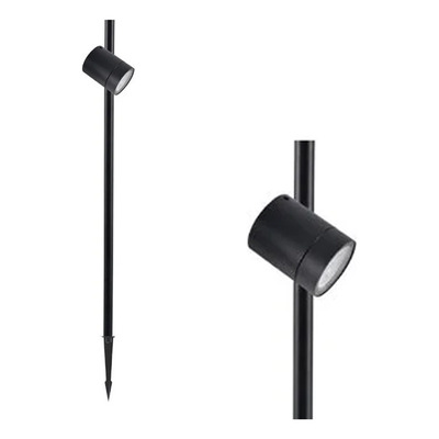Aplique Snow Jabalina Aluminio Negro Exterior Gu10 60cm Cie