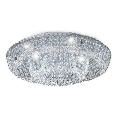 Plafon Techo Patagonia 12 Luces Led 39.6w Redondo Cristal Cromo