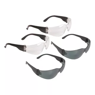 Anteojos X 50 Lentes De Seguridad Transparente Y Gris Uxet.