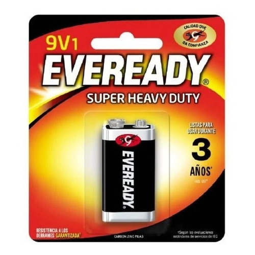 Bateria 9v - Super Heavy Duty- Eveready