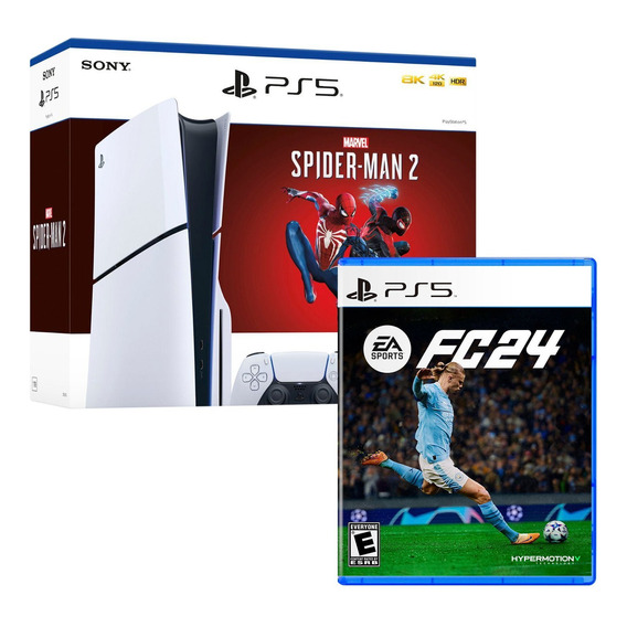 Consola Ps5 Slim Bundle Spiderman 2 + Ea Sports Fc 24