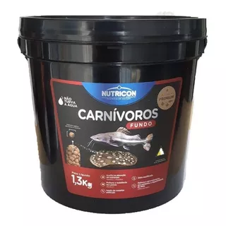 Ração Para Peixes Carnívoros De Fundo Nutricon 1,3kg Balde