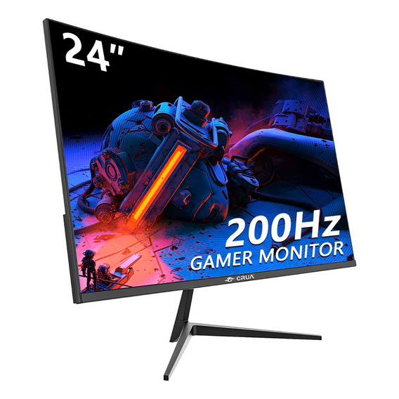 Monitor Gamer Curvo Crua 24 200 Hz Negro 100 V/240 V