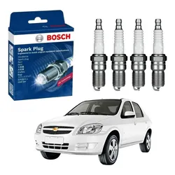  Jogo Velas Bosch Prisma 1.0 Vhc Flex 2009 A 2012