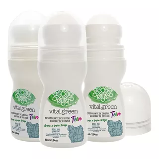 Vital Green Desodorante Natural Roll On Niños 90 Ml (3u)