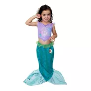Disfraz La Sirenita Ariel Con Remera Disney New Toys