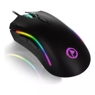 Mouse Gamer Rgb Checkpoint Mx200 10000dpi Ergonomico  Negro