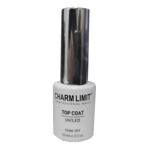 Top Coat Charm Limit Aprobado Por Anmat/ Uv Led 10 Ml Color Transparente