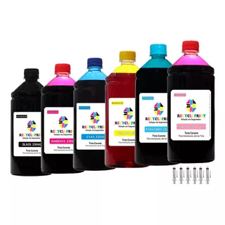 Kit 06 Cores Tinta Compatível Epson L1300 L1800 L800 L805