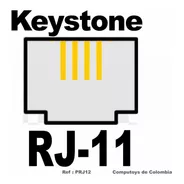 Keystone Jack Rj-11/rj-12 Cat 3 Ref: Prj12 Computoys Sas