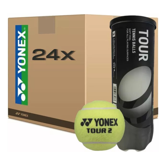 Pelota Tennis Yonex Tour Pressurized Caja 24 Amarillo Tb-tr3