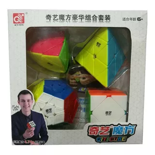 Qiyi Pack De 4 Cubos Irregulares Pyra + Mega + Skewb + Mastermorphi