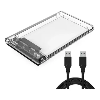 Case Para Hd Ssd Externo Transparente Note Sata 2.5 Usb 3.0