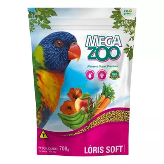 Ração Para Pássaros Megazoo Extrusada Lóris Soft 700g