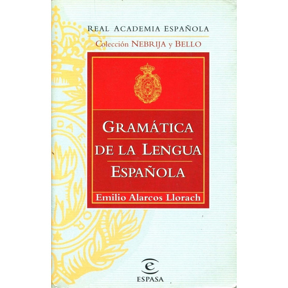 Alarcos Gramática De La Lengua Española Alarcos (envíos)