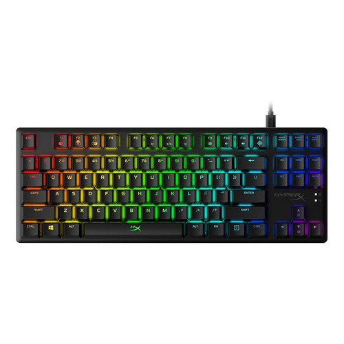 Teclado Gamer Hyperx Alloy Origins Core Qwerty Aqua Inglés Color del teclado Negro Idioma Inglés US