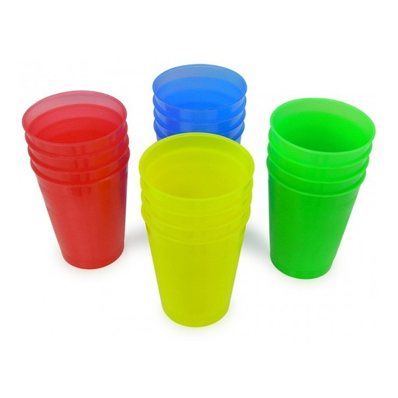 Vaso Para Jugo Plastico Paquete X 16 Unidades