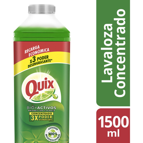 Quix Concentrado lavaloza concentrado limón 1.5L