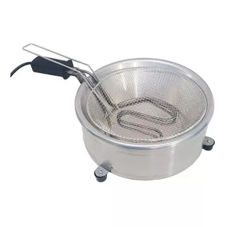 Fritadeira Elétrica Com Óleo Tacho Aço Inox 3 Litros Cor Inox Voltagem 110v