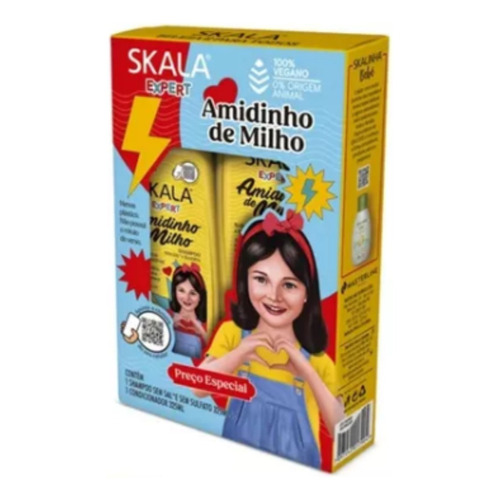 Kit Skala Amidinho De Milho Shampoo Y Acondicionador Kids
