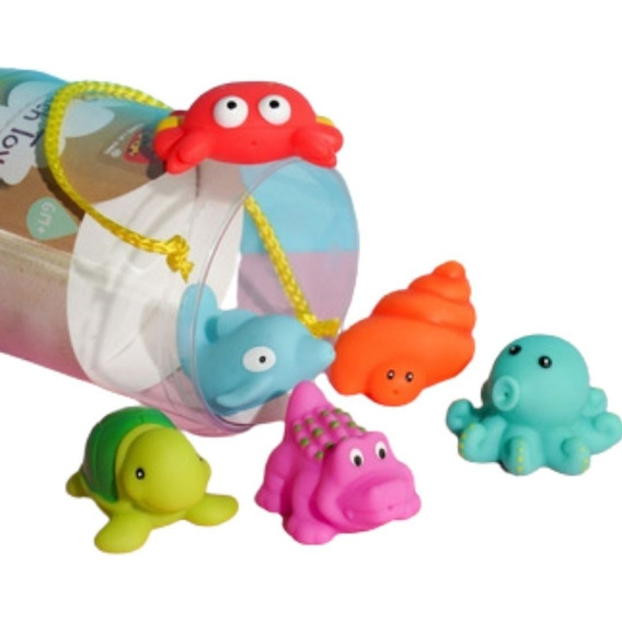 Animalitos Para El Baño Bebes 6 Piezas Orig Bath Toys 